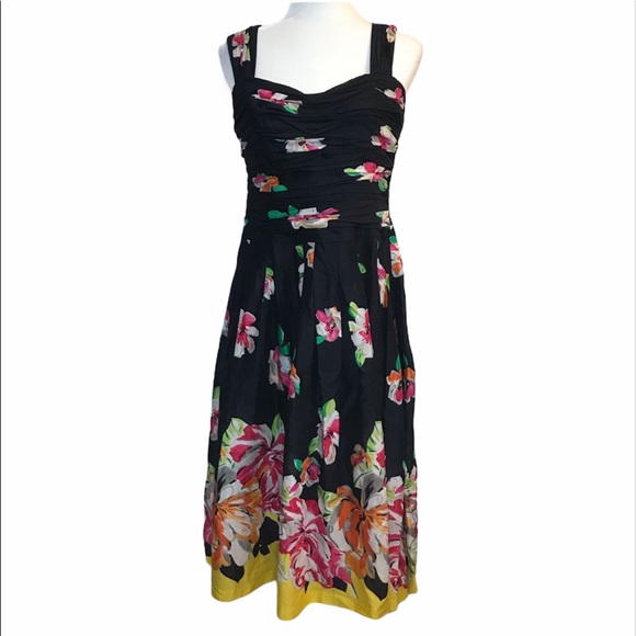 Jones New York Dresses & Skirts - SOLD|Jones New York Floral Fit & Flare Black Dress